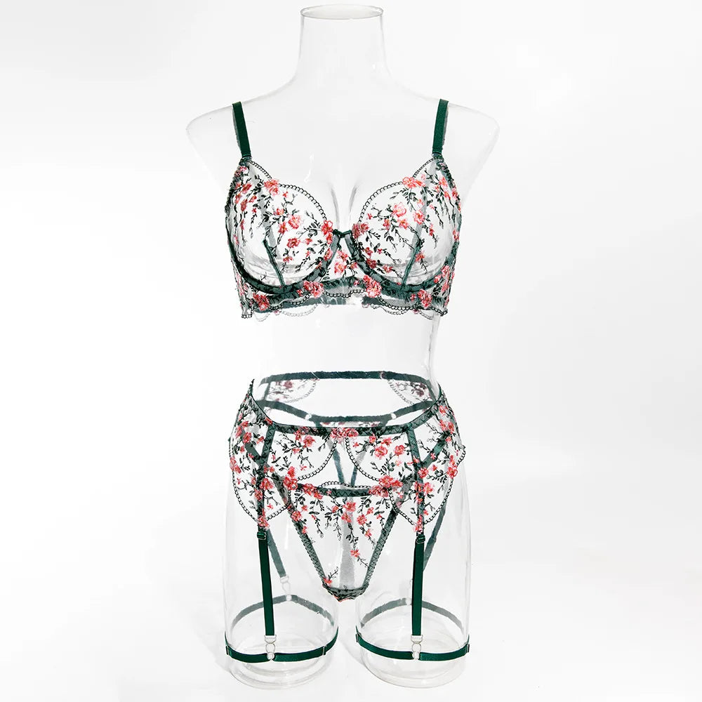 ブロッサム・グリーン ランジェリー3セット
