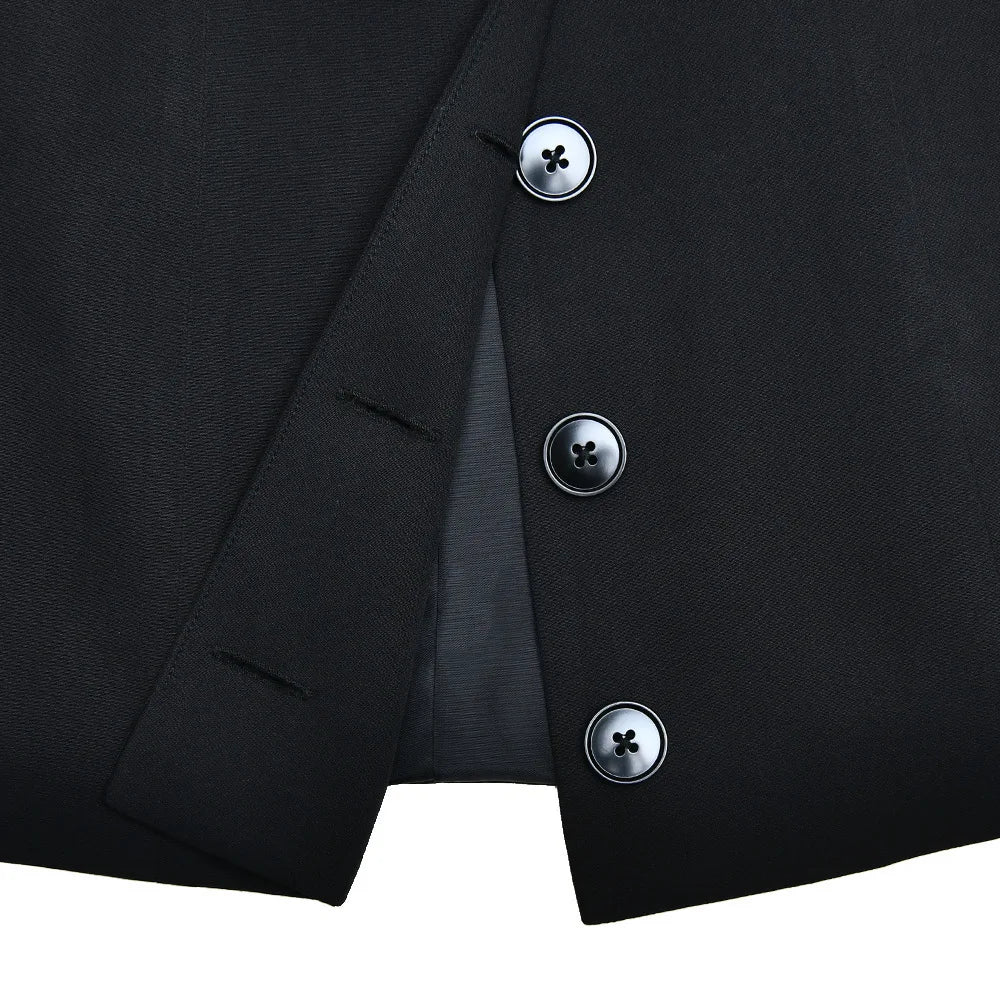 スリムブレザーワンピース（ロングスリーブ・ショルダーパッド付き）