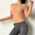 Gallery viewerに画像を読み込む, Yoga Tops Long Sleeve Quick Dry Breathable Workout Fitness T-shirt
