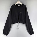 Loose Long Sleeve Short Shirts Oversize Pullover