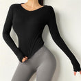 Gallery viewerに画像を読み込む, Yoga Tops Long Sleeve Quick Dry Breathable Workout Fitness T-shirt
