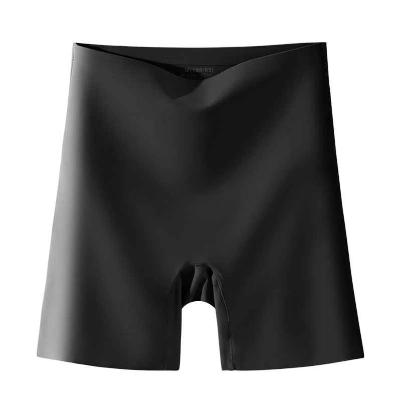 Seamless Shorts Safety High Waist Large Size Ice Silk Boxer Panties