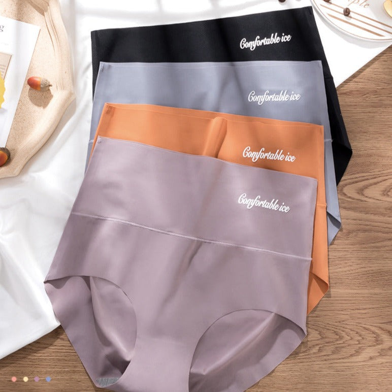 High Waist Ice Silk Panties Underwear