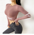 Women Fitness Seamless T-shirt Yoga Shirts Long Sleeve