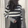 Gallery viewerに画像を読み込む, Turtleneck Women Striped Sweater  Slim Pullover
