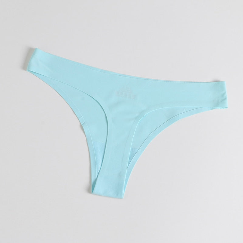 Seamless Women's Underpants Thong Solid Color 3PS