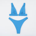 Gallery viewerに画像を読み込む, Solid Swimsuit Women Swimwear Push Up Brazilian Bikini Set
