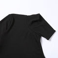 Gallery viewerに画像を読み込む, One Shoulder Kintted Turtleneck Black Bodysuit
