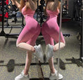 Gallery viewerに画像を読み込む, Pink Gradient Peach Hip Fitness Fitness Leggings
