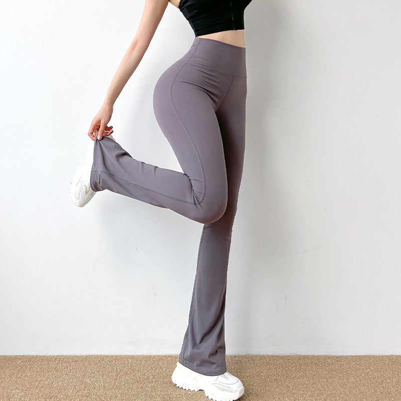 high-waisted hip-lifting yoga Wide pant Leggings