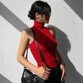 Gallery viewerに画像を読み込む, Shoulder Tank Tops Knitted Turtleneck Tops
