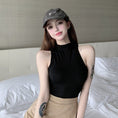 Gallery viewerに画像を読み込む, Turtleneck Camisole Sleeveless Cropped Tops
