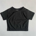 Gallery viewerに画像を読み込む, Seamless Short Sleeve Crop Top Yoga Slim Fit T-shirts
