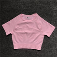 Gallery viewerに画像を読み込む, Yoga Shirts Short Sleeve Solid Color Vital Seamless Mini T-shirts
