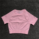 Yoga Shirts Short Sleeve Solid Color Vital Seamless Mini T-shirts