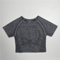 Gallery viewerに画像を読み込む, Seamless Short Sleeve Crop Top Yoga Slim Fit T-shirts
