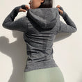 Gallery viewerに画像を読み込む, Women Sport Hoodies Zipper Fitness Hooded Tops
