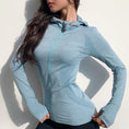 Gallery viewerに画像を読み込む, Women Sport Hoodies Zipper Fitness Hooded Tops
