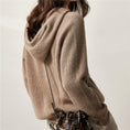 Gallery viewerに画像を読み込む, Wool Hooded Elasticity Sweater Loose Large Size Knitted Tops
