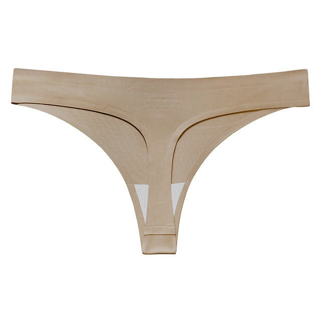 Seamless Sport Thong Panties G-Strings Satin Silk Underwear 1Pc