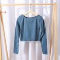 Gallery viewerに画像を読み込む, Seamless Ribbed Long Sleeve Top Low Waist Thongs Set
