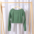 Gallery viewerに画像を読み込む, Seamless Ribbed Long Sleeve Top Low Waist Thongs Set
